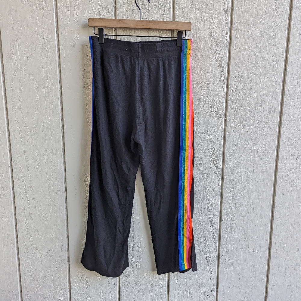 LNA Women's Flowy Sweats Pyjama Lounge Miller Pant - Black - Rainbow Sm… - Picture 8 of 10